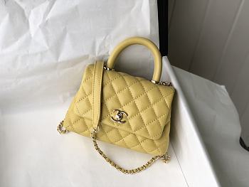 Chanel Coco Handle Mini Yellow Size 13x19x9 cm