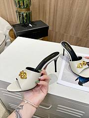 YSL White High Heels - 5