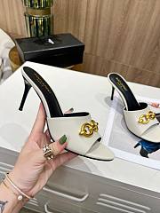 YSL White High Heels - 4