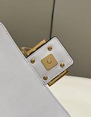 Fendi X Varsace Small Baguette Underarm Bag Metal Pins White Size 20x13x5 cm - 4