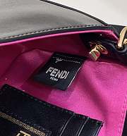 Fendi X Varsace Small Baguette Underarm Bag Metal Pins Black Size 20x13x5 cm - 2