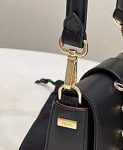 Fendi X Varsace Small Baguette Underarm Bag Metal Pins Black Size 20x13x5 cm - 3
