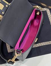 Fendi X Varsace Small Baguette Underarm Bag Metal Pins Black Size 20x13x5 cm - 5