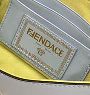 Fendi X Varsace Small Baguette Underarm Bag Metal Pins Blue Size 20x13x5 cm - 5