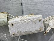 Dior Jardin d'Hiver Embroidery With Gold-Tone Metallic Thread Size 24x20x11 cm - 5
