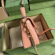 Gucci GG Marmont Peach Matelassé Mini Top Handle Bag Size 21x15.5x8 cm - 2