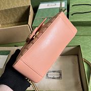 Gucci GG Marmont Peach Matelassé Mini Top Handle Bag Size 21x15.5x8 cm - 3