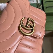Gucci GG Marmont Peach Matelassé Mini Top Handle Bag Size 21x15.5x8 cm - 5