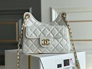 Chanel Small Hobo Bag Shiny White Size 17×19×6 cm - 1