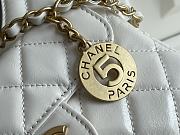 Chanel Small Hobo Bag Shiny White Size 17×19×6 cm - 3