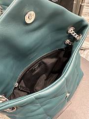 YSL Loulou Turquoise Green With Silver Buckle Size 29x17x11 cm - 5