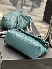 YSL Loulou Turquoise Green With Silver Buckle Size 29x17x11 cm - 4