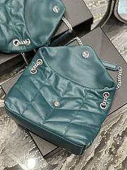 YSL Loulou Turquoise Green With Silver Buckle Size 29x17x11 cm - 3