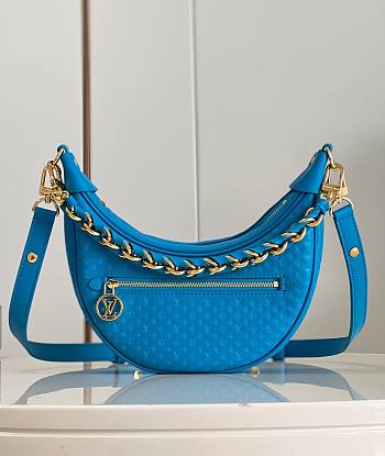 Louis Vuitton Loop Bag Blue M22593 Size 23x13x6 cm