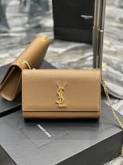 YSL Kate Medium Chain Bag In Grain De Poudre Embossed Leather Size 24x14.5x5 cm - 1