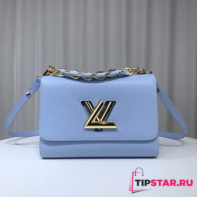 Louis Vuitton Twist MM Bleu Nuage Blue M21721 Size 23x17x9.5 cm - 1
