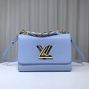 Louis Vuitton Twist MM Bleu Nuage Blue M21721 Size 23x17x9.5 cm - 1