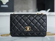 Chanel 22K Genuine Leather Small Gold Pillar Size 12.3×19.2×3.5 cm - 1