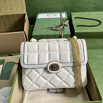 Gucci Deco Small Shoulder Bag White Size 25x19.5x8 cm