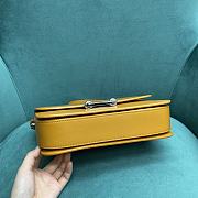 YSL Fermoir Flap Satchel Bag Leather Yellow Size 24x7x17 cm - 2