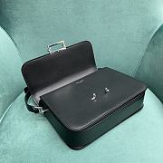 YSL Fermoir Flap Satchel Bag Leather Black Size 24x7x17 cm - 3
