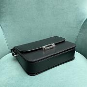 YSL Fermoir Flap Satchel Bag Leather Black Size 24x7x17 cm - 2