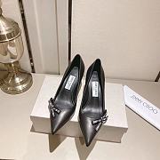 Jimmy Choo Leather Outsole Black Heel Height 6.5/8.5cm - 1