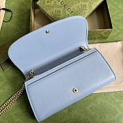 Gucci Blondie Continental Chain Wallet Blue Size 21x10.5 cm - 3