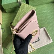 Gucci Blondie Continental Chain Wallet Pink Size 21x10.5 cm - 2