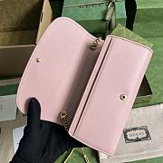 Gucci Blondie Continental Chain Wallet Pink Size 21x10.5 cm - 5