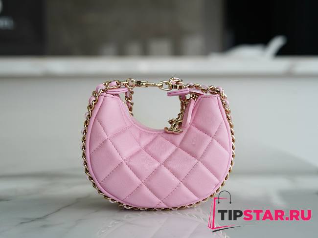 Chanel 23P Moon Crescent Small Bag Pink Size Size 14x10.5x5.5 cm - 1