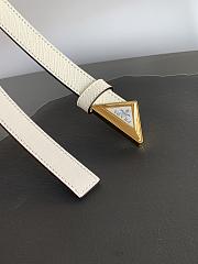Prada White Belt Size 2 cm - 4