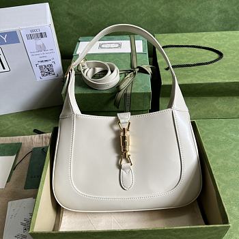Gucci Jackie 1961 Small Shoulder Bag White Leather Size 27.5x19x4 cm