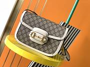 Gucci Horsebit 1955 Shoulder Bag White GG Supreme Size 25x18x8 cm - 1