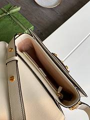 Gucci Horsebit 1955 Shoulder Bag White GG Supreme Size 25x18x8 cm - 4