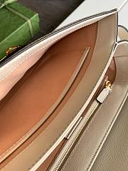 Gucci Horsebit 1955 Shoulder Bag White GG Supreme Size 25x18x8 cm - 3