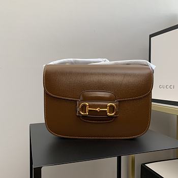Gucci Horsebit 1955 Shoulder Bag Brown Size 25x18x8 cm