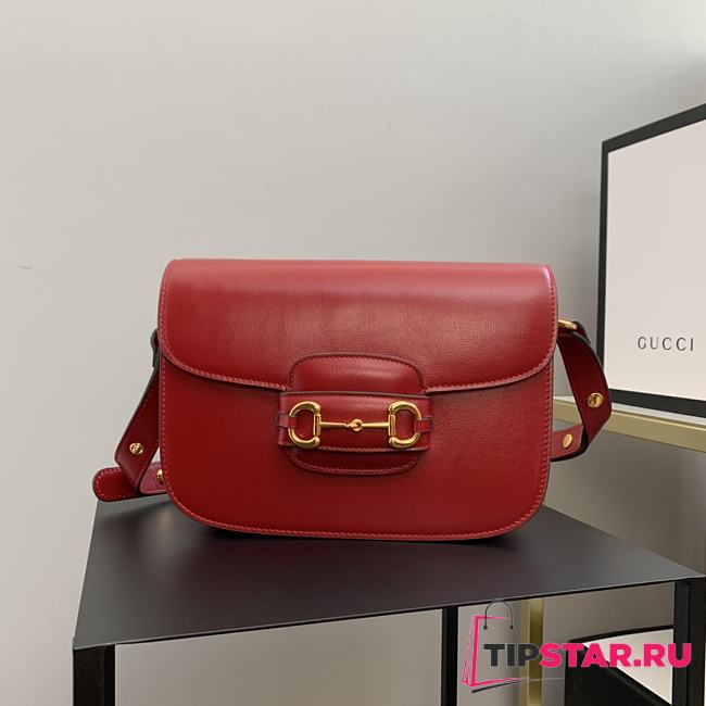 Gucci Horsebit 1955 Shoulder Bag Red Size 25x18x8 cm - 1