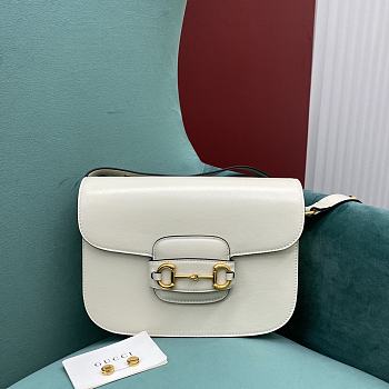 Gucci Horsebit 1955 Shoulder Bag White Size 25x18x8 cm