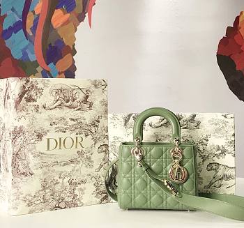 Small Lady Dior My ABCDIOR Bag Ethereal Green Size 20x17x8 cm