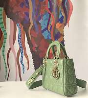 Small Lady Dior My ABCDIOR Bag Ethereal Green Size 20x17x8 cm - 5