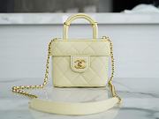 Chanel Small Vanity Case Light Yellow Size 12.5×15×8 cm - 1