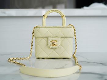Chanel Small Vanity Case Light Yellow Size 12.5×15×8 cm