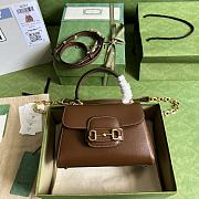 Gucci Horsebit 1955 Mini Bag Brown Size 22x16x10.5 cm - 1