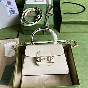 Gucci Horsebit 1955 Mini Bag White Size 22x16x10.5 cm - 1