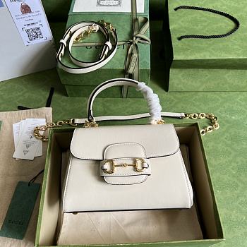Gucci Horsebit 1955 Mini Bag White Size 22x16x10.5 cm