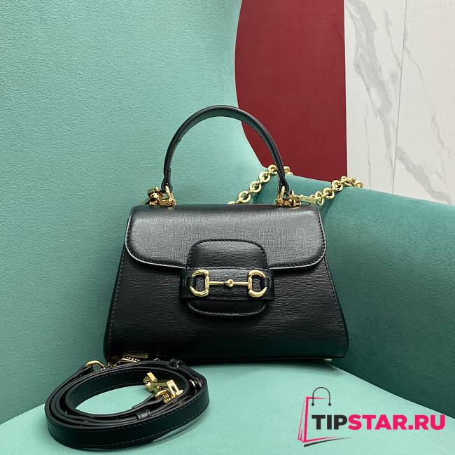 Gucci Horsebit 1955 Mini Bag Black Size 22x16x10.5 cm - 1