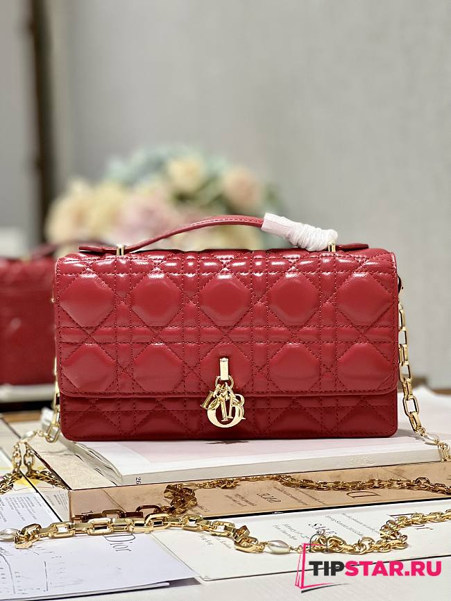 Mini Miss Dior Bag Scarlet Red Size 21x11.5x4.5 cm - 1