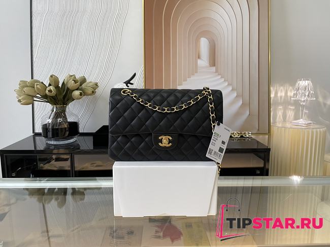 Chanel Classic Handbag Black A01112 Size 15.5×25.5×6.5 cm - 1