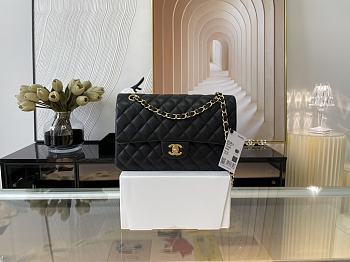 Chanel Classic Handbag Black A01112 Size 15.5×25.5×6.5 cm